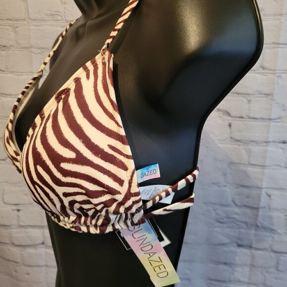 Sundazed Layla Zebra-Print Strappy-Back Bikini Top - Picture 3 of 5